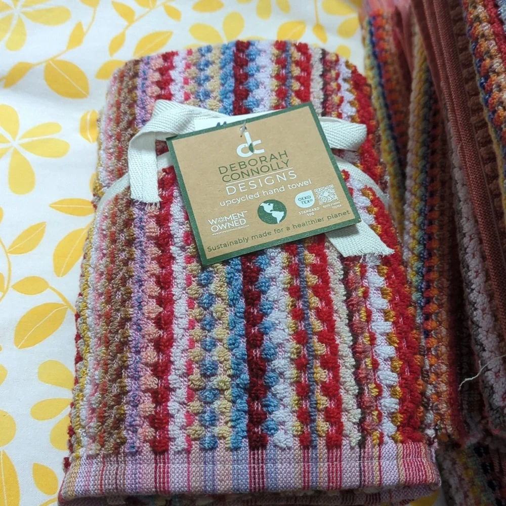 Deborah Connolly Designs Colorful Striped Towels Set - Picture 2 of 4